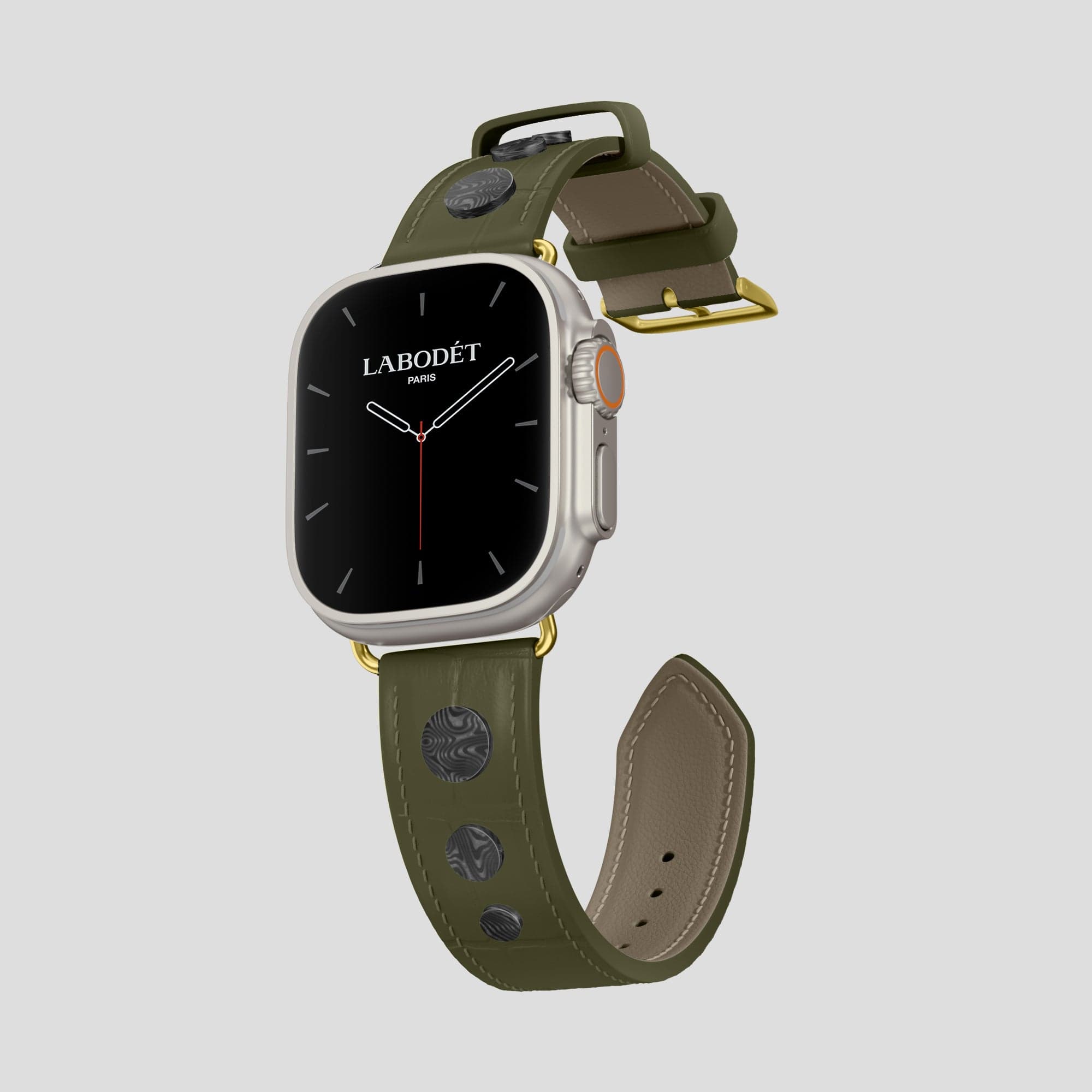 Apple Watch Ultra 49mm Classic Strap Alligator with Carbon Circlet