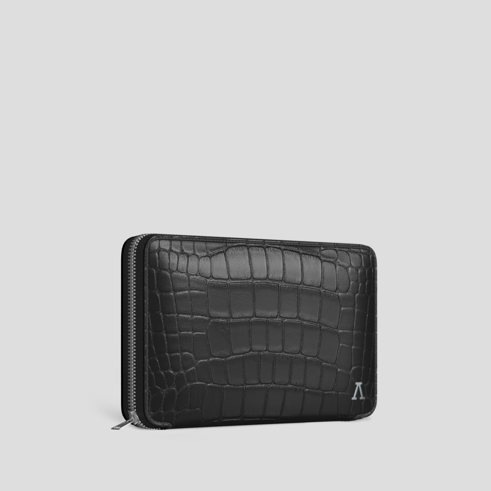 Zip-around Wallet In Alligator